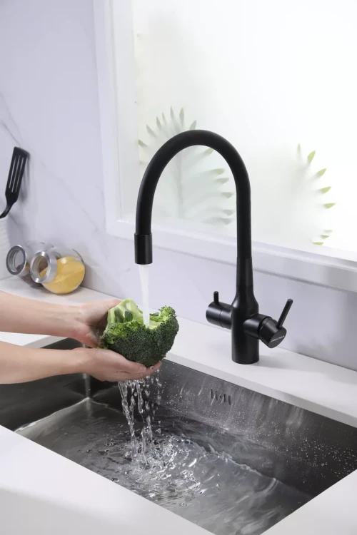 Смеситель Paulmark Salix с гибким изливом черный