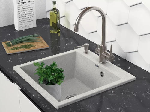 Смеситель Paulmark Essen с подключением к фильтру для воды Брашированная сталь