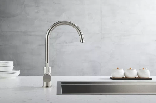 Смеситель Paulmark Essen с подключением к фильтру для воды Брашированная сталь