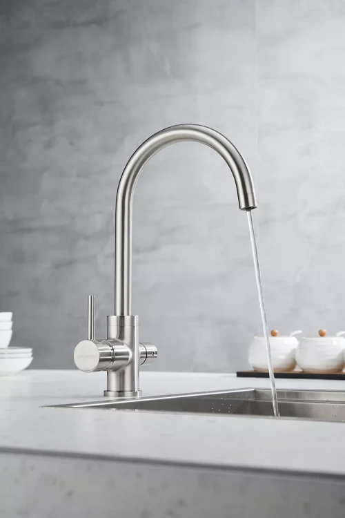 Смеситель Paulmark Essen с подключением к фильтру для воды Брашированная сталь