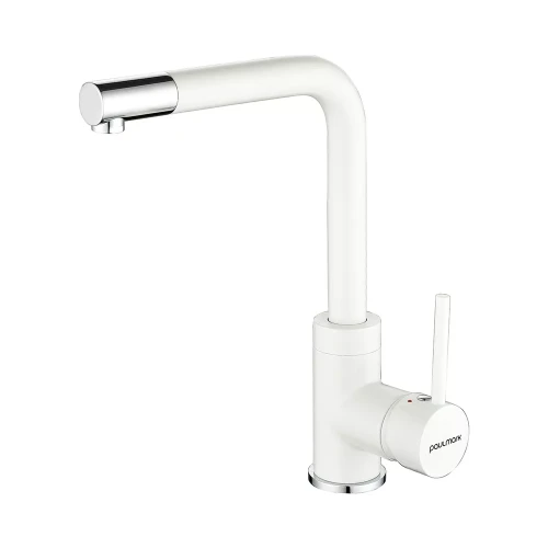 Смеситель Paulmark Honner с поворотным изливом Белый матовый WH