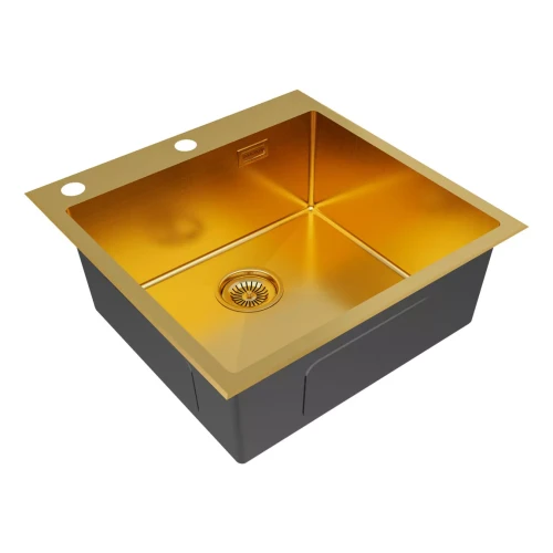 Кухонная мойка KRONER-EDGE 51 Брашированное золото BG