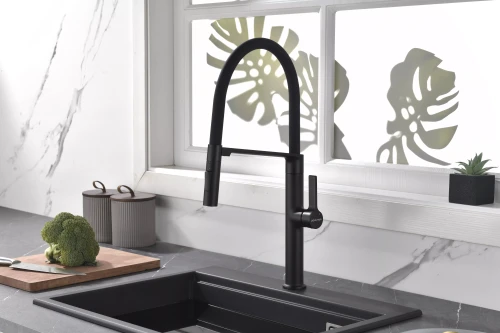 Смеситель Paulmark Barrel с гибким изливом Антрацит