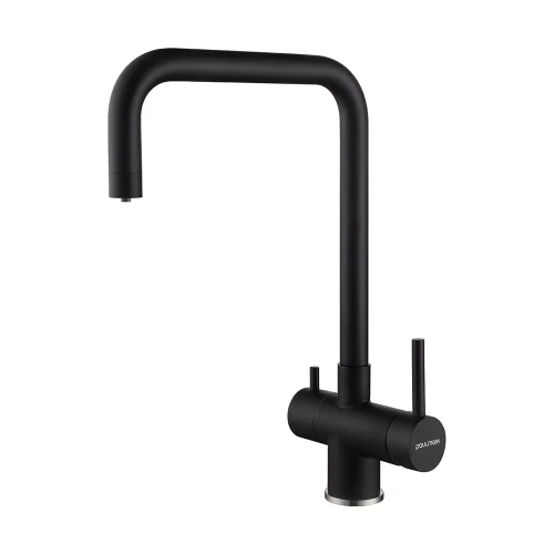 Смеситель с подключением к фильтру для воды двойной  Paulmark Wetter Антрацит