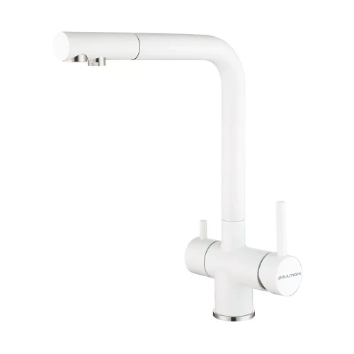 Смеситель с подключением к фильтру для воды Paulmark Skalen Белый матовый WH