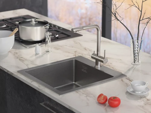 Смеситель с подключением к фильтру для воды Paulmark Skalen Брашированная сталь