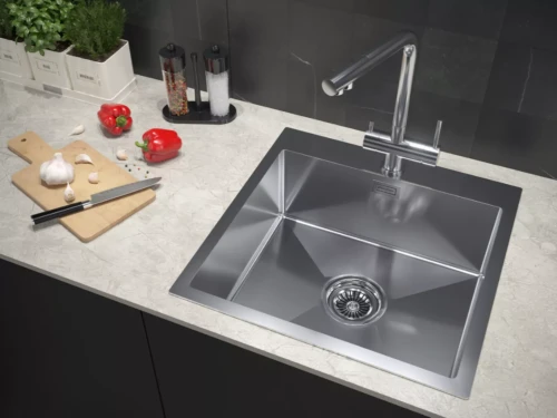 Смеситель с подключением к фильтру для воды Paulmark Skalen Брашированная сталь