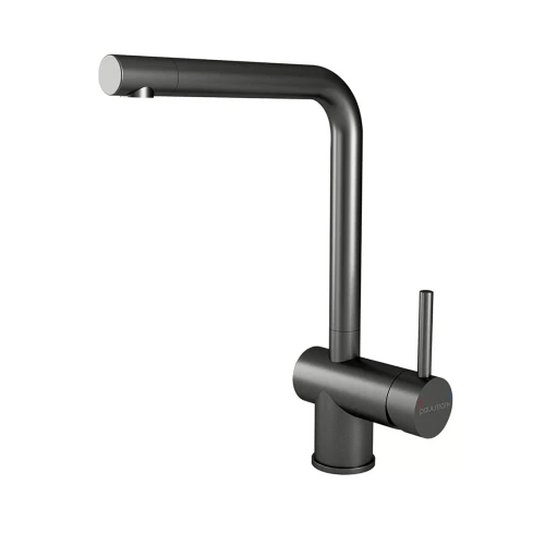 Смеситель Paulmark Spring из нержавеющей стали Вороненая сталь GM