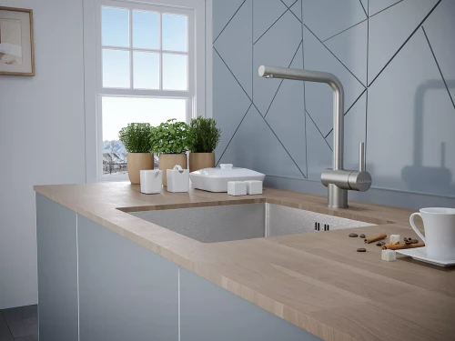 Смеситель Paulmark Spring из нержавеющей стали Брашированная сталь