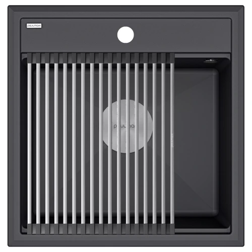 Кухонная мойка STEPIA 50 врезная из искусственного гранита Антрацит