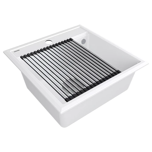 Кухонная мойка STEPIA 50 врезная из искусственного гранита Белый матовый WH