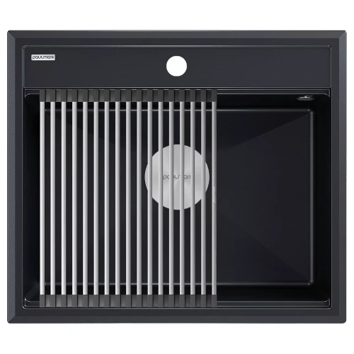 Кухонная мойка STEPIA 60 врезная из искусственного гранита черный