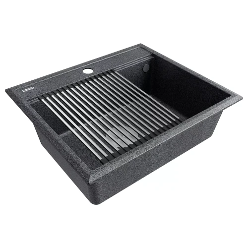 Кухонная мойка STEPIA 60 врезная из искусственного гранита Графит DG