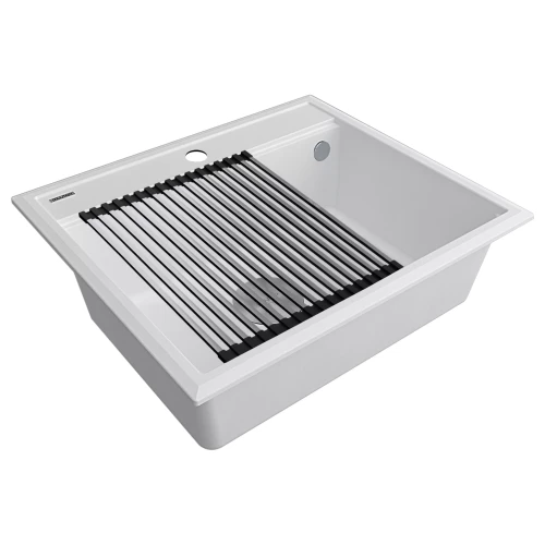 Кухонная мойка STEPIA 60 врезная из искусственного гранита Белый матовый WH