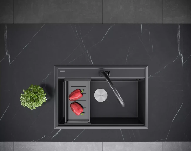 Кухонная мойка STEPIA 80 врезная из искусственного гранита