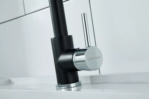 Смеситель Paulmark Kassel с выдвижным изливом Антрацит