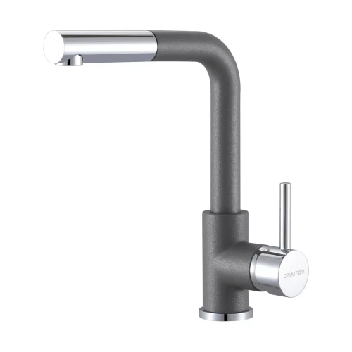 Смеситель Paulmark Kassel с выдвижным изливом Серый металлик