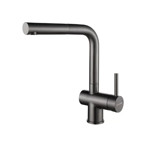 Смеситель Paulmark Dosse с вытяжным изливом Вороненая сталь GM