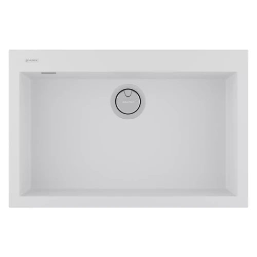 Кухонная мойка DECORATION 76 врезная из искусственного камня Белый матовый WH