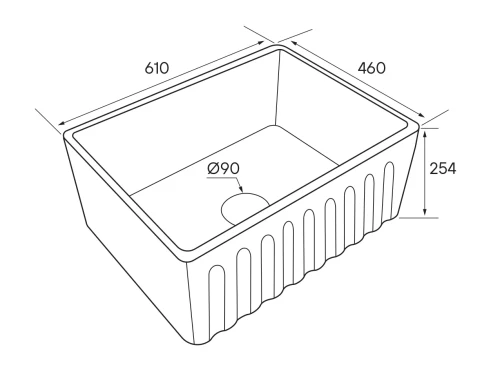 Кухонная мойка GLAMP 61 DUO из керамики белый глянцевый