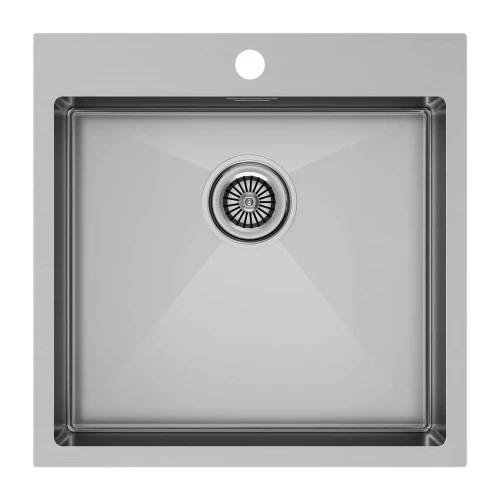 Кухонная мойка KRONER 51 из нержавеющей стали Брашированная сталь