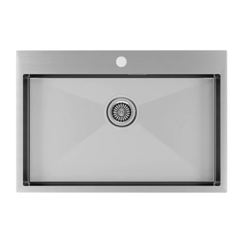 Кухонная мойка KRONER 75 Брашированная сталь