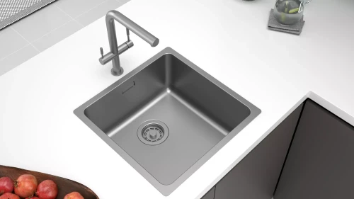 Кухонная мойка YUNI 44 UNI Вороненая сталь GM