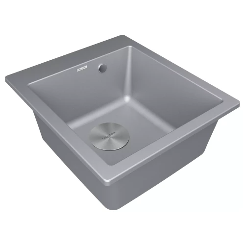 Кухонная мойка KANTE 45 из искусственного гранита Серый металлик