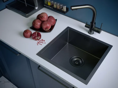 Кухонная мойка ALLER 44 UNI Вороненая сталь GM