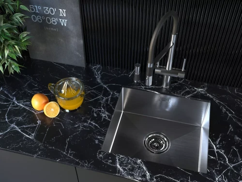 Кухонная мойка ALLER 48 UNI Брашированная сталь