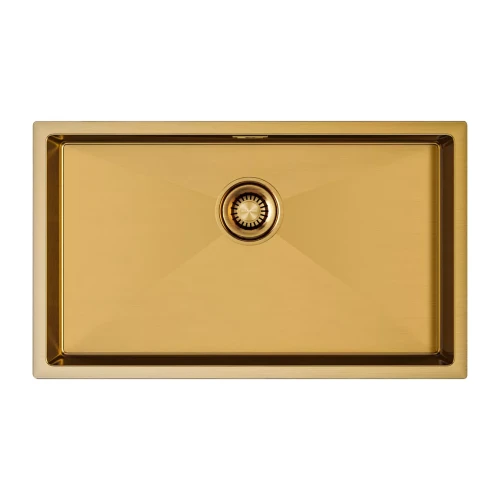 Кухонная мойка ALLER 74 UNI Брашированное золото BG