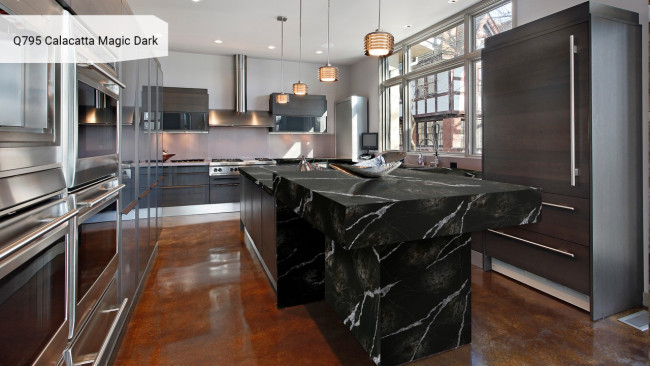 Q795 Calacatta Magic Dark
