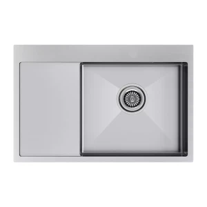Кухонная мойка KRONER 78F из нержавейки с крылом