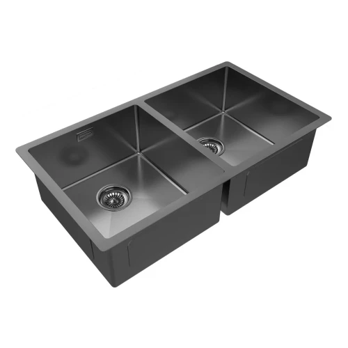 Кухонная мойка GERBERG 78/2 UNI Вороненая сталь GM