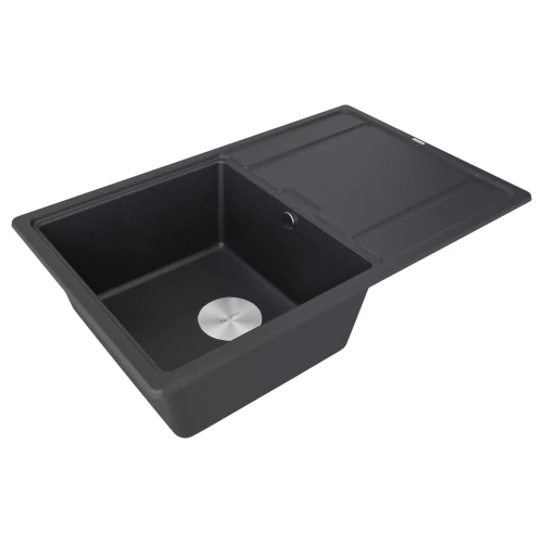 Кухонная мойка FLUGEN 50-780 врезная (IT-Granit) Черный гранит BL