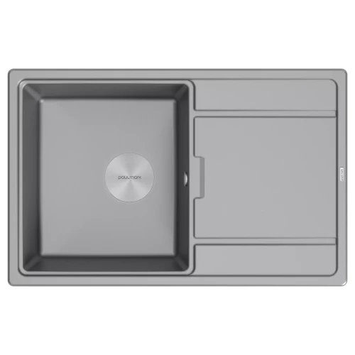 Кухонная мойка FLUGEN 50-780 врезная (IT-Granit) Серый металлик
