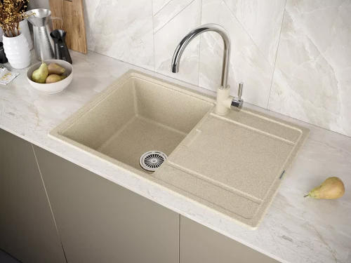 Кухонная мойка FLUGEN 50-780 врезная (IT-Granit) бежевый