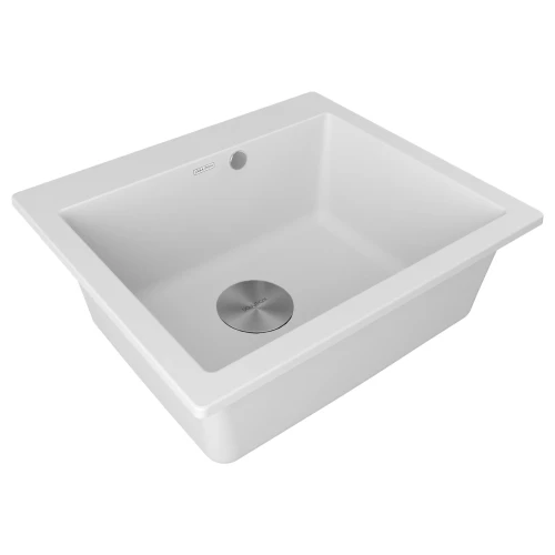 Кухонная мойка KANTE 60 врезная Белый матовый WH