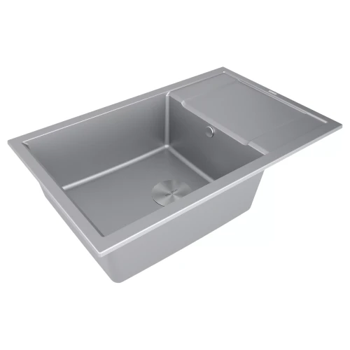Кухонная мойка Paulmark FLUGEN 60 врезная Серый металлик
