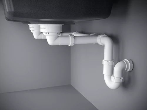 Кухонная мойка FLUGEN 60/1,5 из искусственного гранита Черный гранит BL