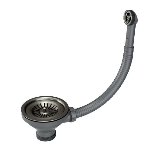 Слив с круглым переливом                PM6022 Вороненая сталь GM