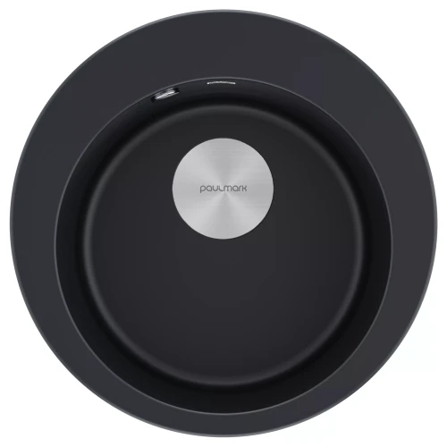 Кухонная мойка GELEGEN 50 круглая из искусственного гранита черный