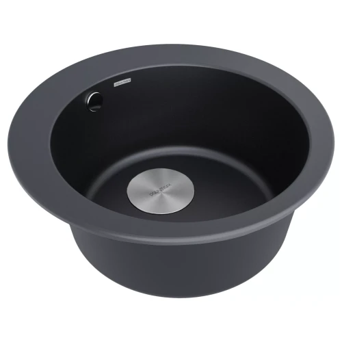 Кухонная мойка GELEGEN 50 круглая из искусственного гранита черный