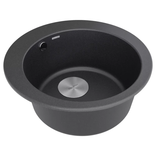 Кухонная мойка GELEGEN 50 круглая из искусственного гранита Черный гранит BL