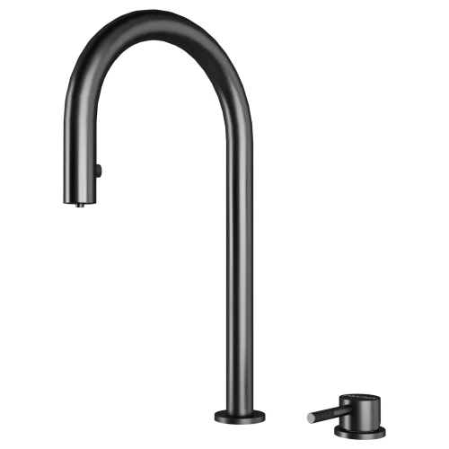 Смеситель ESTETICA с функцией струя / душ Вороненая сталь GM