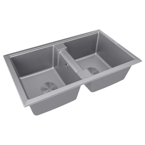Кухонная мойка TANDEM 80/2 с двумя чашами Серый металлик
