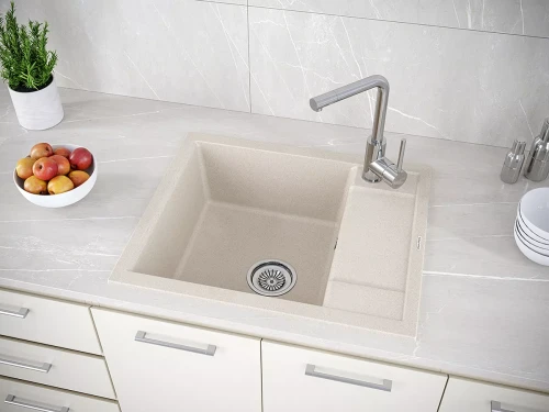 Кухонная мойка FLUGEN 50-600 врезная бежевый