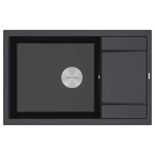 Кухонная мойка Paulmark FLUGEN 60 врезная Черный гранит BL