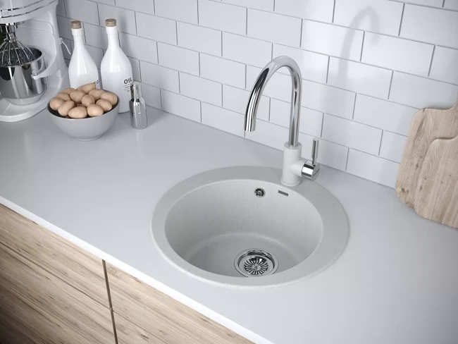 Кухонная мойка GELEGEN 50 круглая из искусственного гранита Кухонная мойка GELEGEN 50 круглая из искусственного гранита