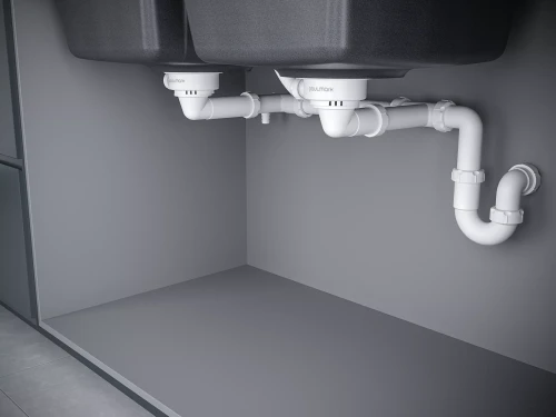 Кухонная мойка TANDEM 80/2 с двумя чашами Черный гранит BL